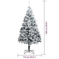 Kunstkerstboom met 300 LED Wit 180 cm PVC en Staal en Kunststof - thumbnail