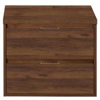 Porto Badmeubelset 70 cm - Walnoot - Wastafelbovenblad Walnoot - thumbnail