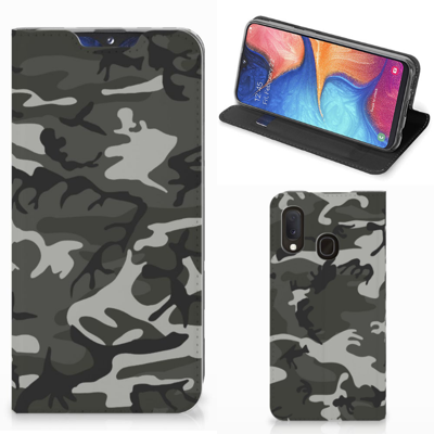 Samsung Galaxy A20e | Hoesje met Magneet | Army Light