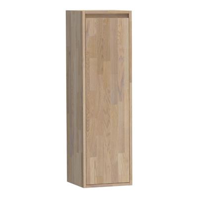Brauer Adore - Hoge Kast - 120 cm - 1 Deur - Greeploos - Linksdraaiend - Vingerlas Eiken Grijs