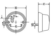HELLA controlelampje turn signal lights yellow uni anbau - thumbnail