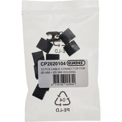 Elvedes kabelclips duo zwart 5+5mm plastic (p/10) cp2020104