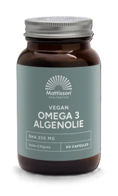 Mattisson Vegan omega-3 algenolie DHA 260mg 60 Vegetarische capsules