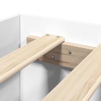 Bedframe bewerkt hout wit 140x200 cm - thumbnail