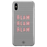 iPhone X/XS siliconen telefoonhoesje - Blah blah blah - thumbnail