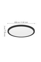 Eglo PlafonniereMinerario zwart Ø 30cm - 901572 - thumbnail