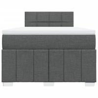 Boxspring met matras stof donkergrijs 120x190 cm - thumbnail