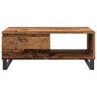 Salontafel 90x50x36,5 cm bewerkt hout oud houtkleurig - thumbnail
