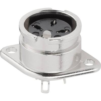 TRU COMPONENTS 1578834 DIN-connector Flensbus, contacten recht Aantal polen: 5 Zilver 1 stuk(s)