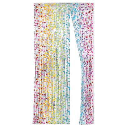 Deurgordijn Folie Multicolor Stippen (2x1m)