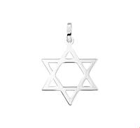 Hanger-Bedel Davidster zilver - thumbnail