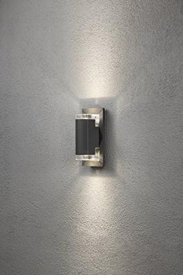 KonstSmide Up en downlightPotenza 22cm antraciet - 7987-370