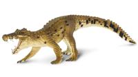 Safari dinosaurus Kaprosuchus junior 21 cm rubber bruin/ zwart - thumbnail