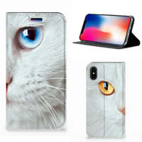 Apple iPhone X | Xs | Hoesje maken | Witte Kat - thumbnail