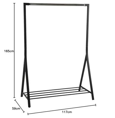 Kledingrek 'Mathias' kleur Zwart
