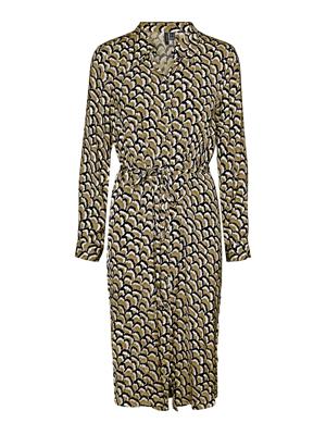 VERO MODA blousejurk VMCISSY met all over print en ceintuur kaki
