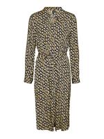 VERO MODA blousejurk VMCISSY met all over print en ceintuur kaki - thumbnail