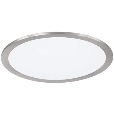 LED Plafondlamp 15W Dimbaar Warm Wit 3000K - Mat Nikkel Aluminium