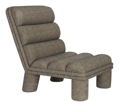 Dutchbone Fauteuil 'Fern' Bouclé, kleur Grijs
