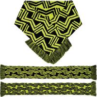 Masters of Madness Gebreide Sjaal Groen Zwart - thumbnail