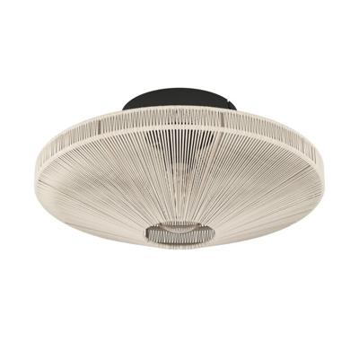 EGLO Midsumer Plafondlamp - E27 - Ø 38 cm - Zwart|Crème - Textiel