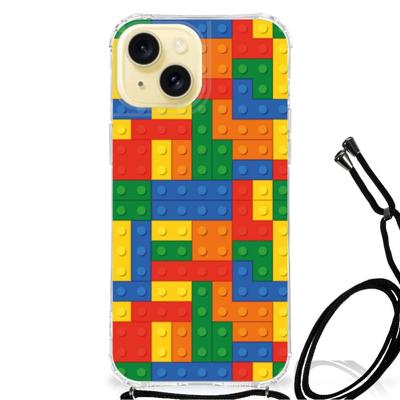 Apple iPhone 15 Doorzichtige Silicone Hoesje Blokken Apple iPhone 15 Doorzichtige Silicone Hoesje Blokken