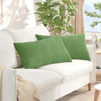 VidaXL Sofa kussens 2 stuks lichtgroen 80 x 40 cm cordstof - thumbnail