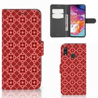 Samsung Galaxy A70 | Telefoon Hoesje | Batik Rood - thumbnail