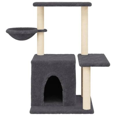 VidaXL Kattenmeubel met sisal krabpalen 83 cm donkergrijs