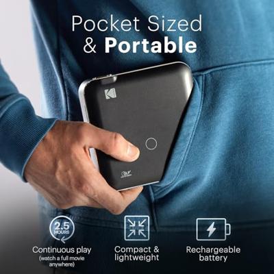 Kodak RODPJS500B Beamer DLP 150 ANSI-lumen Werkt op accu, Geïntegreerde luidspreker, Full HD, Autofocus