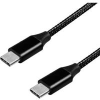 LogiLink USB 2.0 aansluitkabel, USB (type C) naar USB (type C) zwart, 1m - thumbnail