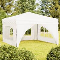 VidaXL Partytent inklapbaar met zijwanden 3x3 m wit - thumbnail