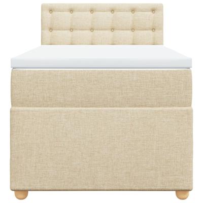 Boxspring met matras stof crèmekleurig 80x200 cm