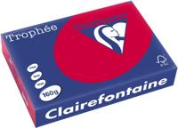 Clairefontaine Trophée Intens, gekleurd papier, A4, 160 g, 250 vel, kersenrood - thumbnail