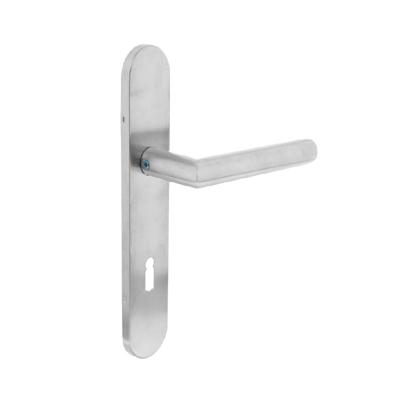 Intersteel Deurklink Hoek 90 graden op schild sleutelgat 56mm geborsteld RVS Intersteel Deurklink Hoek 90 graden op schild sleutelgat 56mm geborsteld RVS