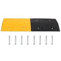 VidaXL Verkeersdrempel 323x32,5x4 cm rubber geel en zwart - thumbnail