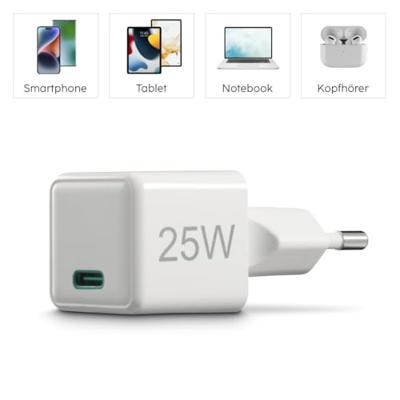 Hama Fast Charger USB-C PD/Qualcomm® Super-Mini Charger 25 W Oplader Wit - thumbnail