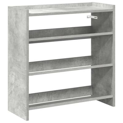 VidaXL Schoenenrek 60x25x62 cm bewerkt hout betongrijs VidaXL Schoenenrek 60x25x62 cm bewerkt hout betongrijs