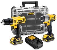 DeWALT DCK211D2T Accu combiset 2-delig (DCD710 + DCF815) 12V XR 2.0Ah in TSTAK - thumbnail