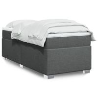 Boxspring met matras stof donkergrijs 90x200 cm - thumbnail