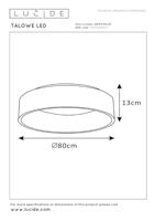 Lucide TALOWE LED - Plafonnière - Ø 80 cm - LED Dimb. - 1x80W 3000K - Wit - thumbnail