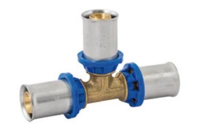 Kirchhoff Messing T-stuk, blank, 20 mm, persfitting voor meerlagenbuis - 988717255