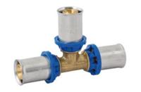 Kirchhoff Messing T-stuk, blank, 20 mm, persfitting voor meerlagenbuis - 988717255 - thumbnail