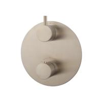 Wiesbaden Afbouwdeel Caral Thermostaat 2 Weg Rond Geborsteld Staal - thumbnail