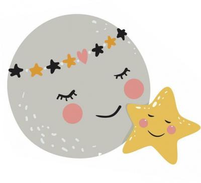 RoomMates muursticker Moon & Star 64,97 x 83,79 cm RoomMates muursticker Moon & Star 64,97 x 83,79 cm