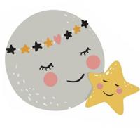 RoomMates muursticker Moon & Star 64,97 x 83,79 cm - thumbnail