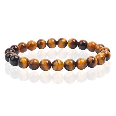 Natuursteen Armband met 8mm Kralen Memphis - Tiger Eye