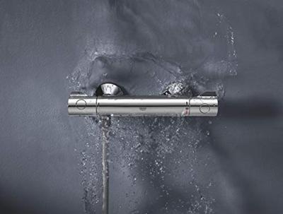 GROHE Grohtherm 800 douchekraan thermostatisch met koppelingen EcoJoy en volumegreep met ecobutton chroom 34558000