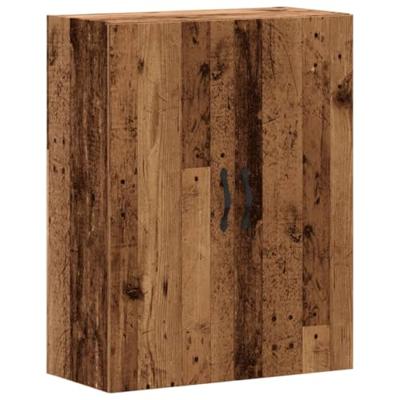 Wandkast 69,5x34x90 cm bewerkt hout oud houtkleurig