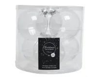 6 kerstballen transparant helder 80 mm KSD - Ksd - thumbnail